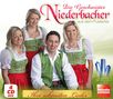 Text: "Die Geschwister Niederbacher aus dem Pustertal", "4 CD Box", "Ihre schönsten Lieder". Vier Personen in traditioneller Kleidung., 4 CDs