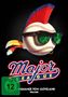 „Major League“, „FSK ab 12 freigegeben“, „Die Indianer von Cleveland Trilogie“. Ein Baseball mit Sonnenbrille und Irokesen., 3 DVDs