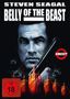 Text: "STEVEN SEAGAL, BELLY OF THE BEAST, UNCUT, FSK ab 18." 
Ein Gesicht, Hubschrauber, orange Statuen, große Waffe., DVD
