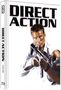 "Direct Action" in großen Buchstaben. Ein Mann mit blonden Haaren hält eine Waffe und blickt entschlossen., 1 Blu-ray Disc und 1 DVD