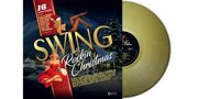 „16 Festive Classics“, darunter Ella Fitzgerald und Elvis Presley. Titel: „SWING into a Rockin Christmas“. Vintage-Stil.