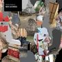 "Mark Pringle - New Customers" steht oben links. Abstrakte Collage aus Fotos, Texturen und Materialien., CD