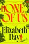 „Elizabeth Day: ONE OF US“. Zitate von „The Times“ und Stanley Tucci. Illustrationen von Personen und Landschaften.