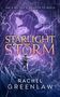 "Starlight and Storm: She's no one's weapon to wield" von Rachel Greenlaw. Illustration: Person vor stürmischem Himmel.