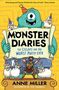 "MONSTER DIARIES: THE CYCLOPS AND THE WORST PARTY EVER" von Anne Miller. Einäugiges Monster, Schafe mit Partyhüten.