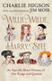 "Willie, Willie, Harry, Stee" steht auf einem Buchcover mit Illustrationen historischer Könige und Königinnen.