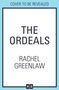 Text: "Cover to be revealed. The Ordeals. Rachel Greenlaw." Blau-weißer Hintergrund mit Logo unten.