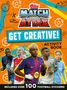 "Match Attax", "Get Creative", "Activity Book". Fußballer in Aktion. Lebendige Farben und Symbole rund um Fußball., Buch