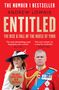 „THE NUMBER 1 BESTSELLER. ANDREW LOWNIE. ENTITLED. THE RISE & FALL OF THE HOUSE OF YORK.“ Zwei Personen in eleganter Kleidung., Buch