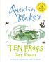 "Quentin Blake's TEN FROGS Diez Ranas. AN ENGLISH AND SPANISH COUNTING BOOK." Illustration mit Fröschen und Insekten.
