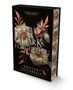 Text: "A Dark Forgetting", "Kristen Ciccarelli", "Lush, dark, and romantic" - Isabel Ibañez. Dekorative Blumenillustration., Buch