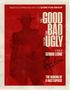 „THE GOOD, THE BAD AND THE UGLY“, Film von Sergio Leone. Rote Silhouette eines Cowboys, staubiger Hintergrund., Buch