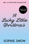 „FINAL COVER COMING SOON“, „A LUCKY LITTLE CHRISTMAS“, „Sophie Snow“, „avon.“; grauer Hintergrund, gelber Kreis.