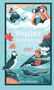 Text: "Weather Almanac: A Guide to 2027, Zoë Johnson." Illustration mit Landschaft, Van, Taucher, Schnee, Papageitaucher und roten Blättern., Buch