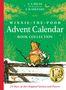 "Winnie-the-Pooh Advent Calendar Book Collection." Illustration von Winnie Puuh und Ferkel im Schnee, roter Schneeanzug, grüner Hintergrund., Buch