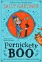 Buchcover von "Pernickety Boo" von Sally Gardner, illustriert von Chris Mould. Illustration: Mädchen mit Regenschirm, Katze.