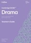 "Cambridge IGCSE™ Drama Teacher’s Guide. Rebekah Beattie, Gail Deal, Emma Hollis. Lila Hintergrund mit grünem Muster.", Buch