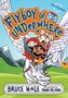 Text: „Flyboy of Underwhere“, „Bruce Hale“, „illustrated by Shane Hillman“. Drei Kinder reiten auf einem geflügelten Pferd.
