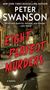 Titel: Eight Perfect Murders. Autor: Peter Swanson. Zitat von USA Today. Eine dunkle Gasse mit einer Silhouette im Vordergrund.