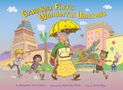 "Grandma Fina's Wonderful Umbrella." Eine fröhliche Oma spaziert unter einem gelben Schirm mit drei fröhlichen Kindern durch die Stadt., Buch