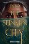 „INTO THE SUNKEN CITY“ von Dinesh Thiru. Ein Gesicht hinter einem Glashelm, von Wasser umgeben., Buch