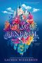 "The Palace Beneath the Sea" zeigt ein fantastisches Schloss umgeben von bunten Korallen und Meerestieren in leuchtenden Farben.