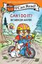„Phonics 1: I Can Read! Can I Do It? By Mercer Mayer.“ Illustration: Kind mit Helm, Fahrrad, Hund und Frosch im Wald.