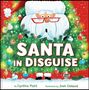 "SANTA IN DISGUISE" in großen roten Buchstaben. Illustration von Santa hinter einem geschmückten Weihnachtsbaum., Buch