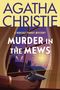 "AGATHA CHRISTIE, A HERCULE POIROT MYSTERY, MURDER IN THE MEWS". Illustration: Person hält Pistole vor Fenster mit Feuerwerk., Buch