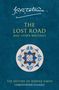 „The Lost Road and Other Writings“ von J.R.R. Tolkien. Muster mit blauen und braunen sternförmigen Elementen., Buch