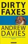 Texte: "DIRTY FAXES", "ANDREW DAVIES", "'Raunchy, original and extremely funny' Options". Illustration eines Affengesichts.