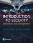 "Fifth Edition", "INTRODUCTION TO SECURITY Operations and Management", "Brian R. Johnson | Patrick J. Ortmeier". 

Eine Überwachungskamera im unscharfen Lichterhintergrund.