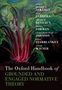 "The Oxford Handbook of Grounded and Engaged Normative Theory". Grün-rote Pflanzenillustration im Hintergrund., Buch