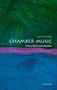 Text: "Laura Tunbridge, Chamber Music, A Very Short Introduction, Oxford". Illustration mit grüner, lila und blauer Textur., Buch