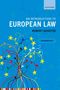 "An Introduction to European Law, Robert Schütze, Fifth Edition." Bunte Linien und Sterne auf blauem Hintergrund, ähnlich einer Illustration.