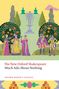 Text: "The New Oxford Shakespeare Much Ado About Nothing, Oxford World's Classics."  
Illustration: Renaissance-Figuren im Garten mit Statuen und Bäumen., Buch
