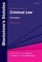 Matthew Dyson: Blackstone's Statutes on Criminal Law, Buch, Buch