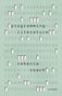Text: "programming literature", "rebecca roach", "OXFORD". Hintergrund: Buchstaben in blasser Wiederholung.