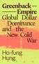 Text: „Greenback Empire: Global Dollar Dominance and the New Cold War“ von Ho-fung Hung. Hintergrund: Abstrakte Grafik in Grün und Rot., Buch