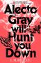 Text: "LAURE EVE, ALECTO GRAY WILL HUNT YOU DOWN, SHE'S COMING FOR YOU..., MAY 2026." Illustration mit einem Pinguin-Logo., Buch