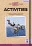 "THE FACT FILES ACTIVITIES" und weitere Texte über Bildungsinhalte. Ein Bild zeigt einen Motorcross-Stunt vor Bergkulisse.
