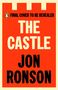 Text: FINAL COVER TO BE REVEALED, THE CASTLE, JON RONSON. Oben ein stilisiertes Pinguin-Logo, Hintergrund orange.