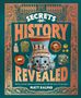 „Secrets of History Revealed“ von Matt Ralphs. Dekorative Muster mit antiken Symbolen und Gesichtern, DK-Logo.