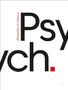 Große schwarze Buchstaben formen "Psych." und in Rot steht "A History of Psychology." Minimalistisches Design.