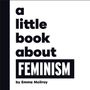Text: "a little book about FEMINISM by Emma Mcilroy." Schwarzer Text auf weißem Hintergrund., Buch