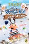 "Diary of a Wimpy Kid: The Last Straw," Jeff Kinney. Illustrative Szene: Junge auf Schneepflug, fliegende Gegenstände, Schnee., Buch