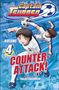 "Captain Tsubasa", "Volume 4", "Counter-Attack!", "Yoichi Takahashi". Zwei Fußballer in Aktion, dynamische Szene., Buch