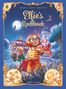 "Elfie's Spellbook" und "Volume 4 & Volume 5" sind die Titel. Zwei Kinder mit einem Buch und einer Kamera. Fantasiehafte Szenerie mit Drache., Buch