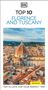 „Top 10 Florence and Tuscany“. Luftaufnahme der Kathedrale von Florenz, umgeben von roter Dachlandschaft.
