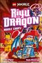 Text: "Riyu the Dragon: Noodle Chaos!", "Cover to be revealed". Oben ein "LEGO Ninjago" Logo, Hintergrund rot., Buch